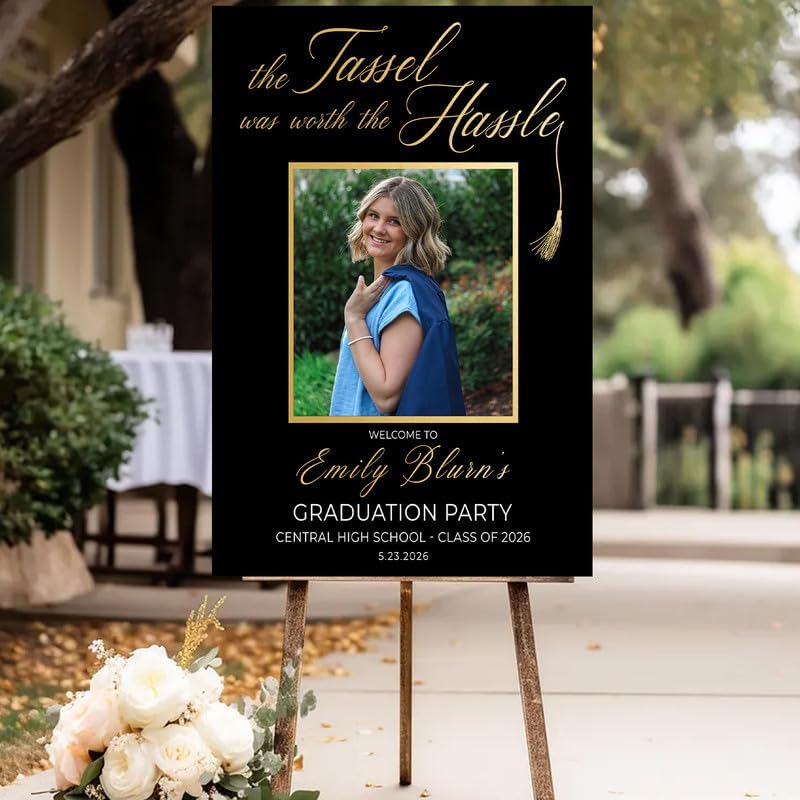 Personalized 2026 Graduation Party Welcome Sign, Minimalist Grads Decor, Class of 2026 Graduation Party Poster, Custom Graduation Party Sign, Congrats Grad Decorations Design 2