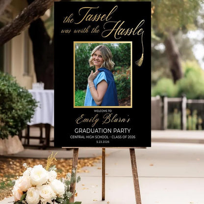 Personalized 2026 Graduation Party Welcome Sign, Minimalist Grads Decor, Class of 2026 Graduation Party Poster, Custom Graduation Party Sign, Congrats Grad Decorations Design 2