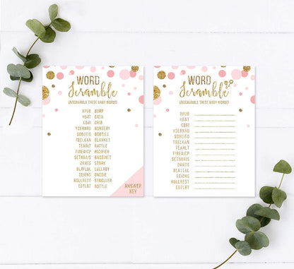 Andaz Press Blush Pink Gold Glitter Girl Baby Shower, Printable Table Tent Place Cards, 20-Pack, Seat Placement Cards Blank Place Cards For Table Settings Name Cards for Wedding, Graduation Food Cards - Colors B