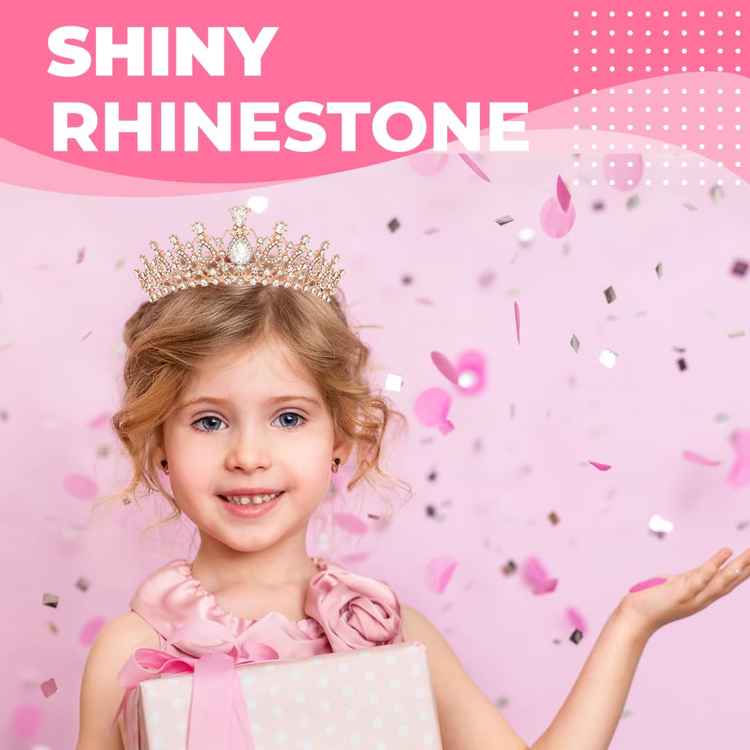 Birthday Tiara Crown with Sash for Women, Headband Hair Accessories for Wedding Party Costume