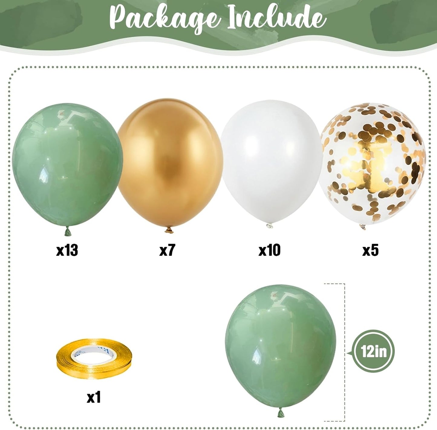 Sage Green and Dusty Pink Balloons, Retro Pink Muted Green White Gold Baby in Bloom Balloons for Girls Women Floral Fairy Wildflower Camping Birthday Woodland Baby Shower Garden Tea Party Decorations