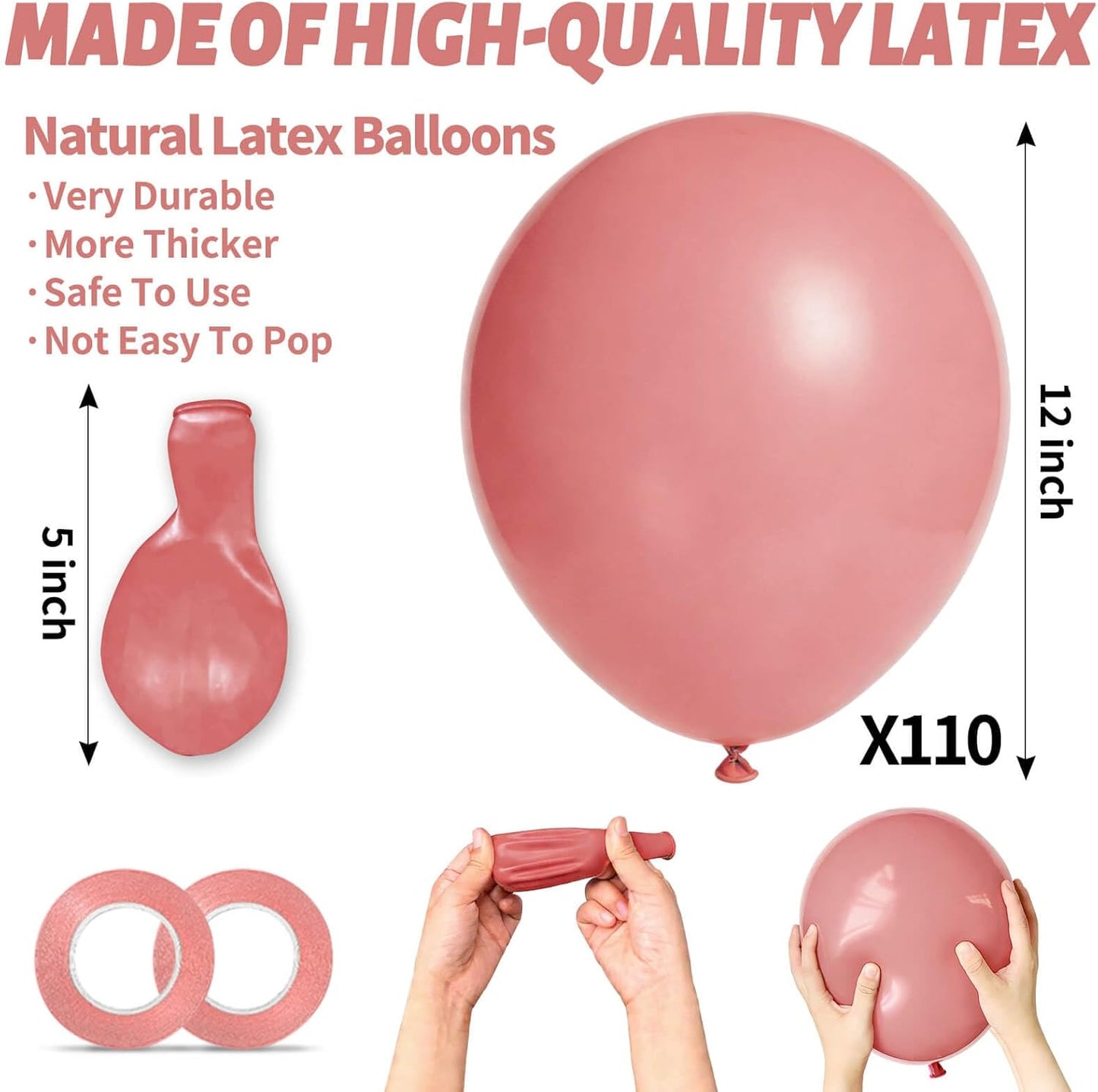 110pcs Black Balloon 12 inch, Black Latex Balloons for Birthday Party Baby Shower Wedding(with 2 Ribbons). - Colors B