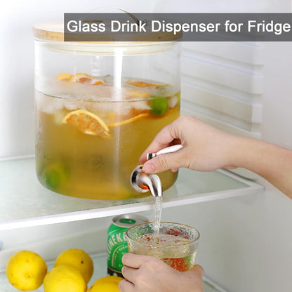 3.6 Gallon Drink dispenser,Glass Water Dispenser with Stand,Glass Beverage Dispenser with Spigot - Large Drink Dispensers for Parties,Bars,Restaurants