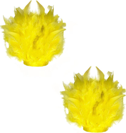 2-Pack Feather Slap Bracelet Cuffs - Feather Snap Ring, Cuff Wrist Decoration for Parties & Wrist Accessories, Women's Edition