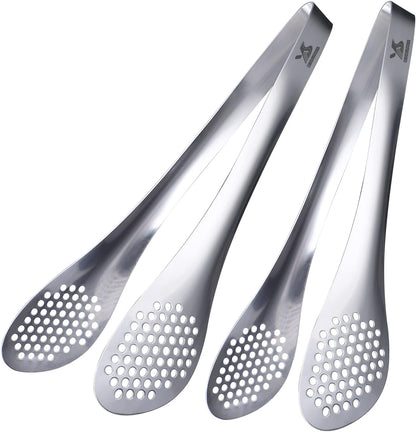 MSY BIGSUNNY 9 inch Buffet Tongs, Set of 2 Stainless Steel Food Serving Tongs