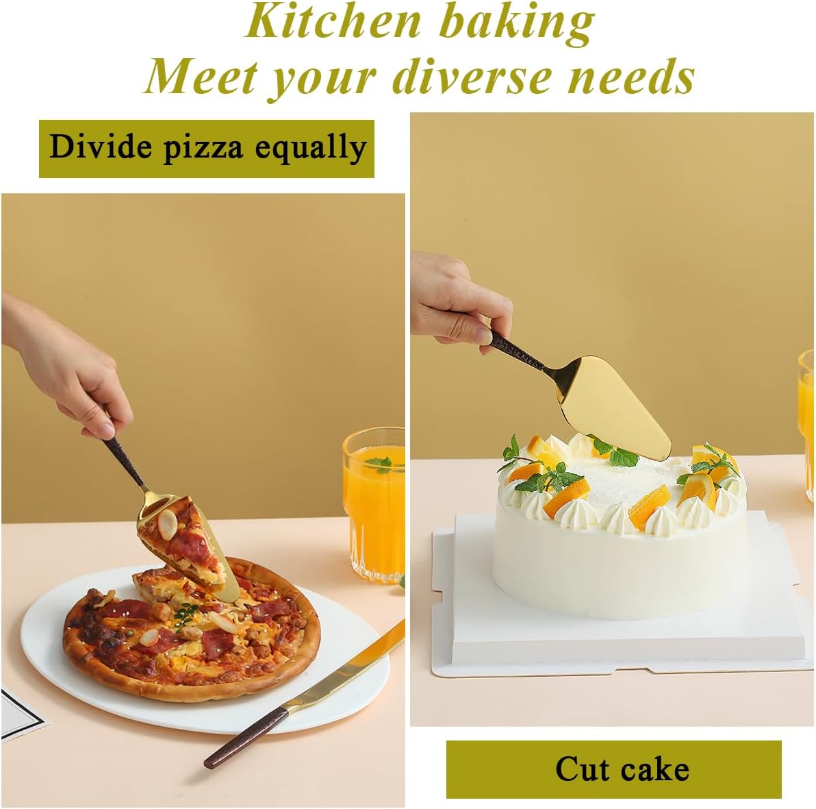 Evanda Wedding Cake Knife and Server Set, Cake Cutte Pie Server for Everyday, Wedding and Birthdays, Dishwasher Safe