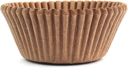 Standard Size Baking Cups Food-Grade Greaseproof Paper Cupcake Liners 200 Pcs (Natural)