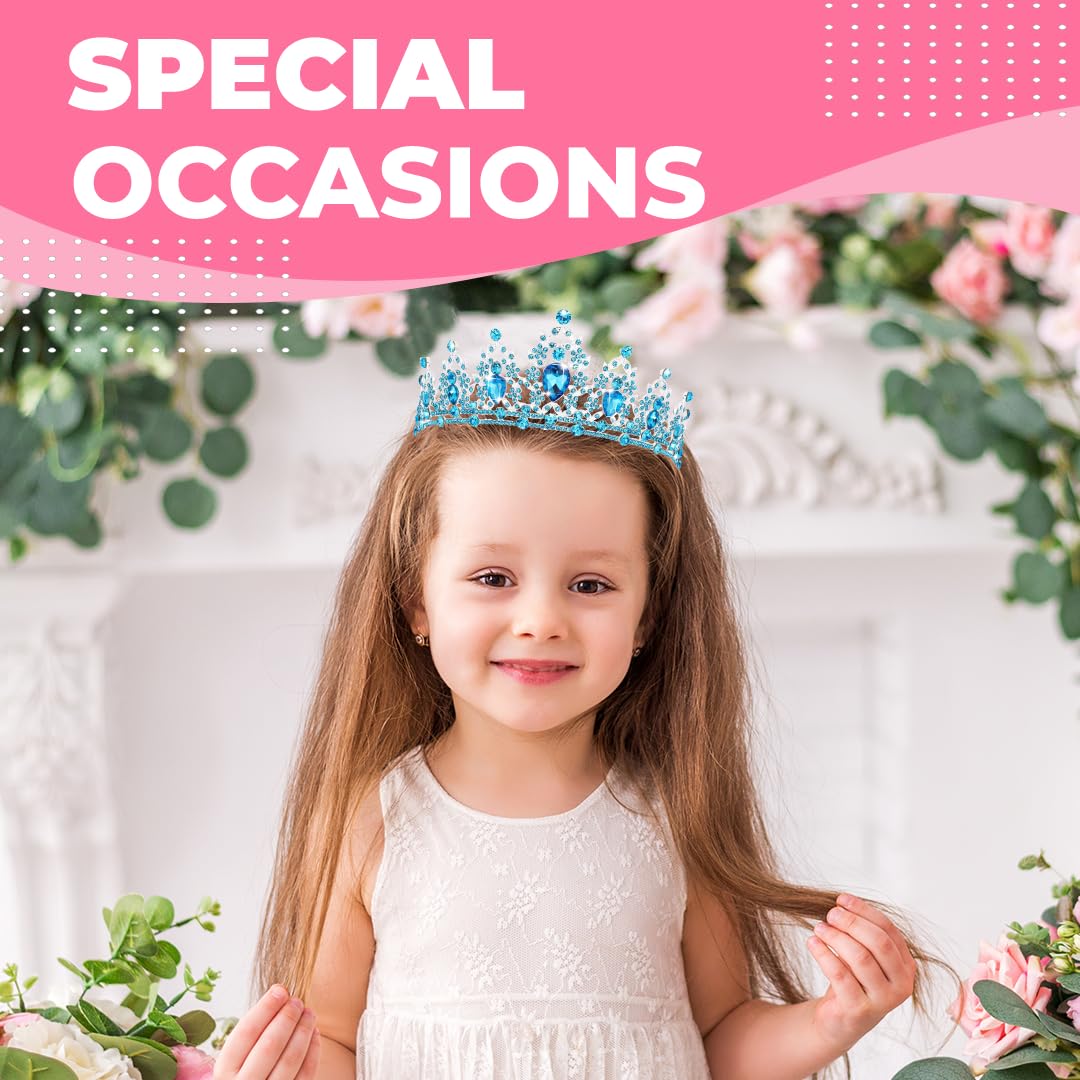 Birthday Tiara Crown with Sash for Women, Headband Hair Accessories for Wedding Party Costume