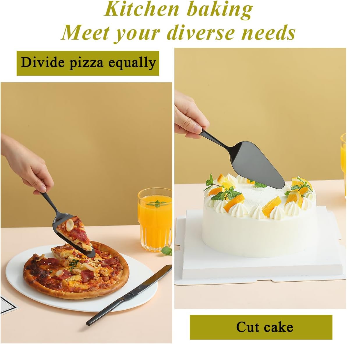 Evanda Wedding Cake Knife and Server Set, Cake Cutte Pie Server for Everyday, Wedding and Birthdays, Dishwasher Safe