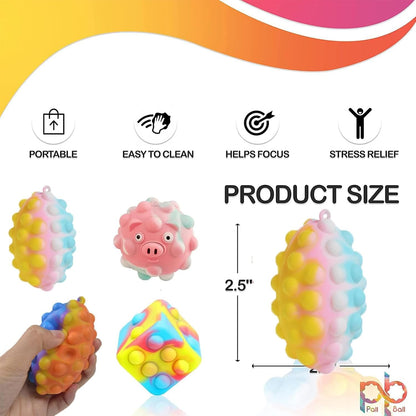 134 Pcs Pop Party Favors for Kids Easter Basket Egg Fillers, Fidget Treasure Box Toys, Classroom Prizes, Pinata Filler Goodie Bag Stuffers,Treasure Chest, Carnival Prize Box Bulk Toys for Boys Girls