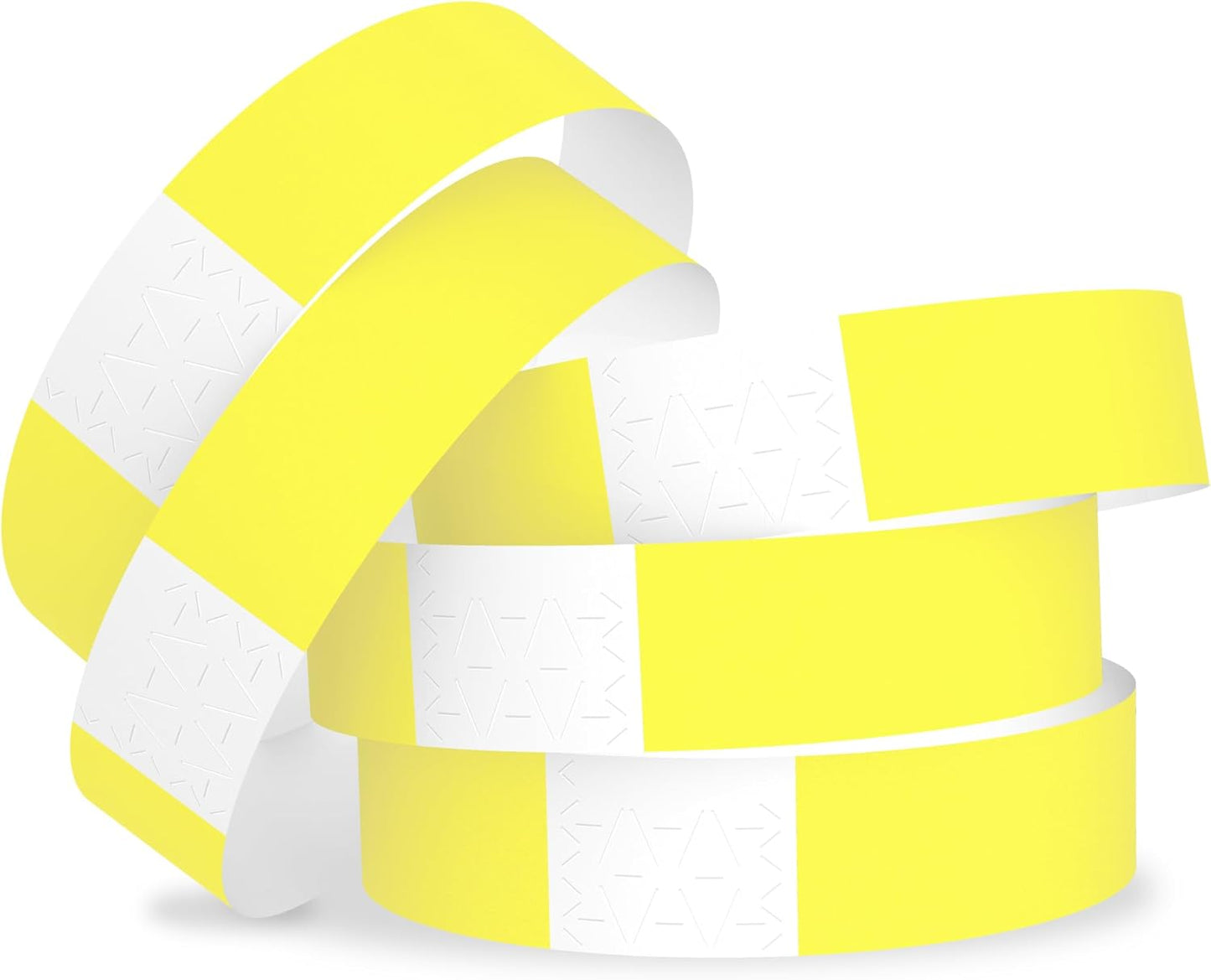 500 WristCo 5 Color Variety Pack Paper Plastic Wristbands for Events - Premium Water-Proof Tear Resistant Paper Bracelets ID Wrist Bands for Concerts Festivals Admission Party Identification