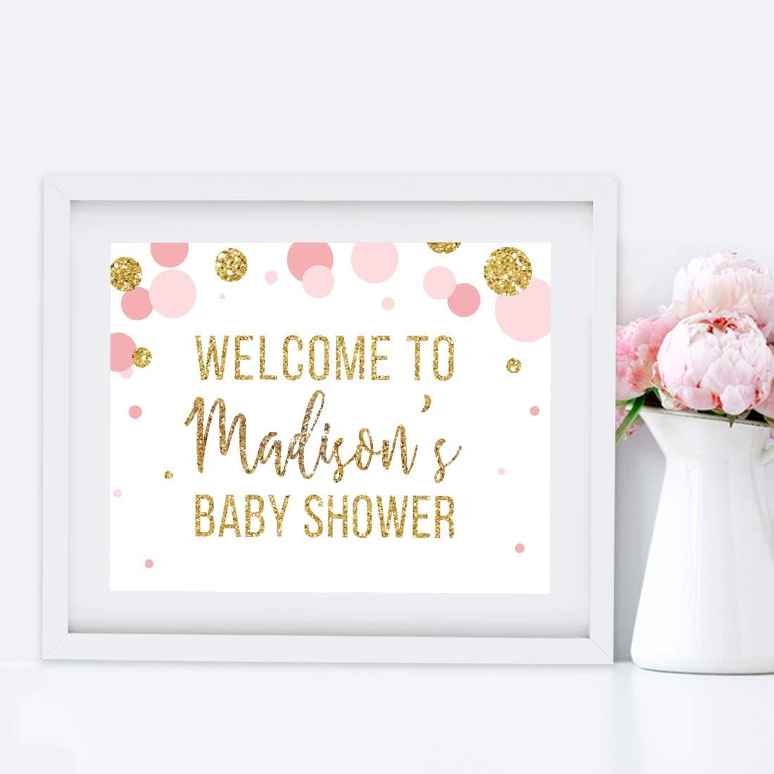 Andaz Press Blush Pink Gold Glitter Girl Baby Shower, Printable Table Tent Place Cards, 20-Pack, Seat Placement Cards Blank Place Cards For Table Settings Name Cards for Wedding, Graduation Food Cards - Colors B