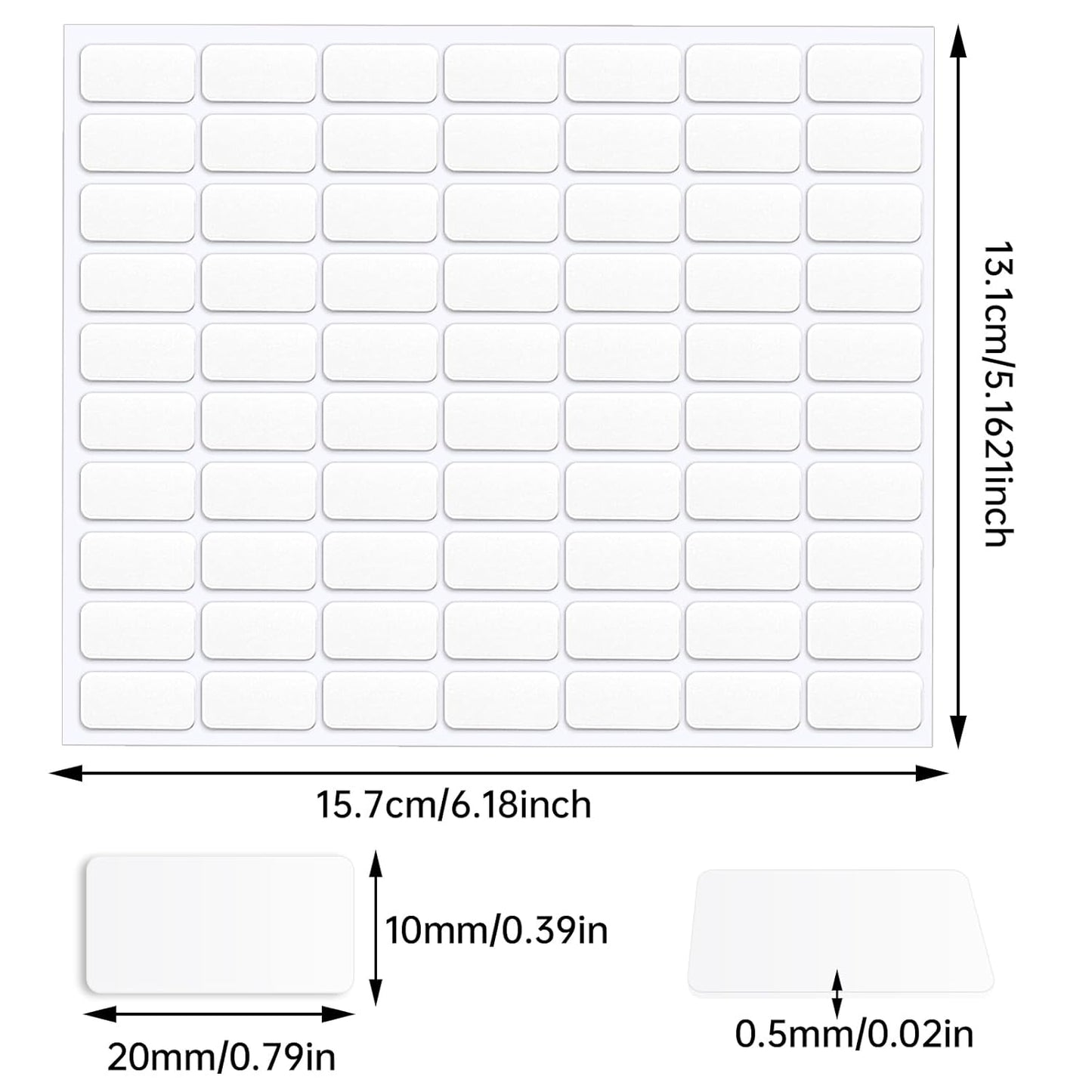 JANYUN 140 Pieces Adhesive Dots,Removable Round Putty Clear Tack No Trace Small Tape Stickers for Wall Hanging Festival Poster Office Party Decoration Picture Crafts