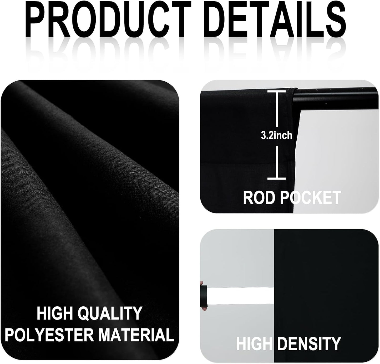 GFCC 8FTX10FT White Backdrop Background for Photography Photo Booth Backdrop for Photoshoot Background Screen Video Recording Parties Curtain