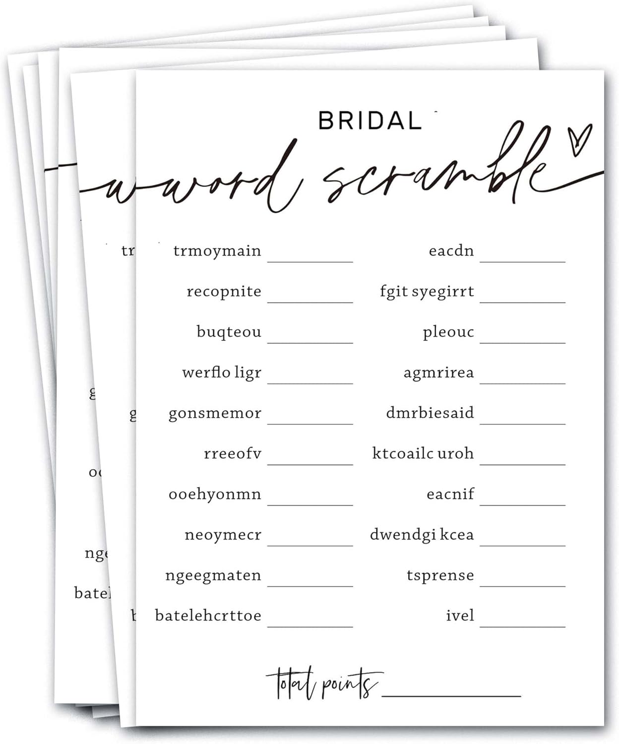 Bridal Shower Bingo, What Will The Bride to Be Receive, 25Pcs Bridal Bingo Game Cards, Engagement Party Games for Guests, Minimalist White Wedding Party Supplies - A18