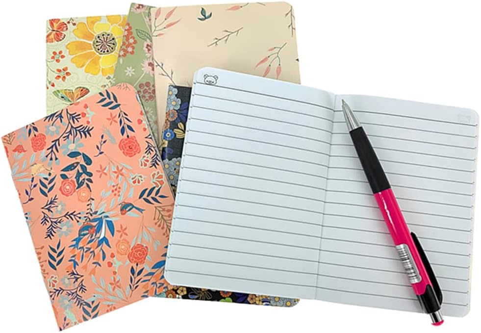 ALIMITOPIA 24pcs Mini Notebook Portable Pocket Notebook Journal Steno Memo MiniDaily NotePad,3.5X5 inches,24 sheets,College Ruled Pages(Cartoon Animals)
