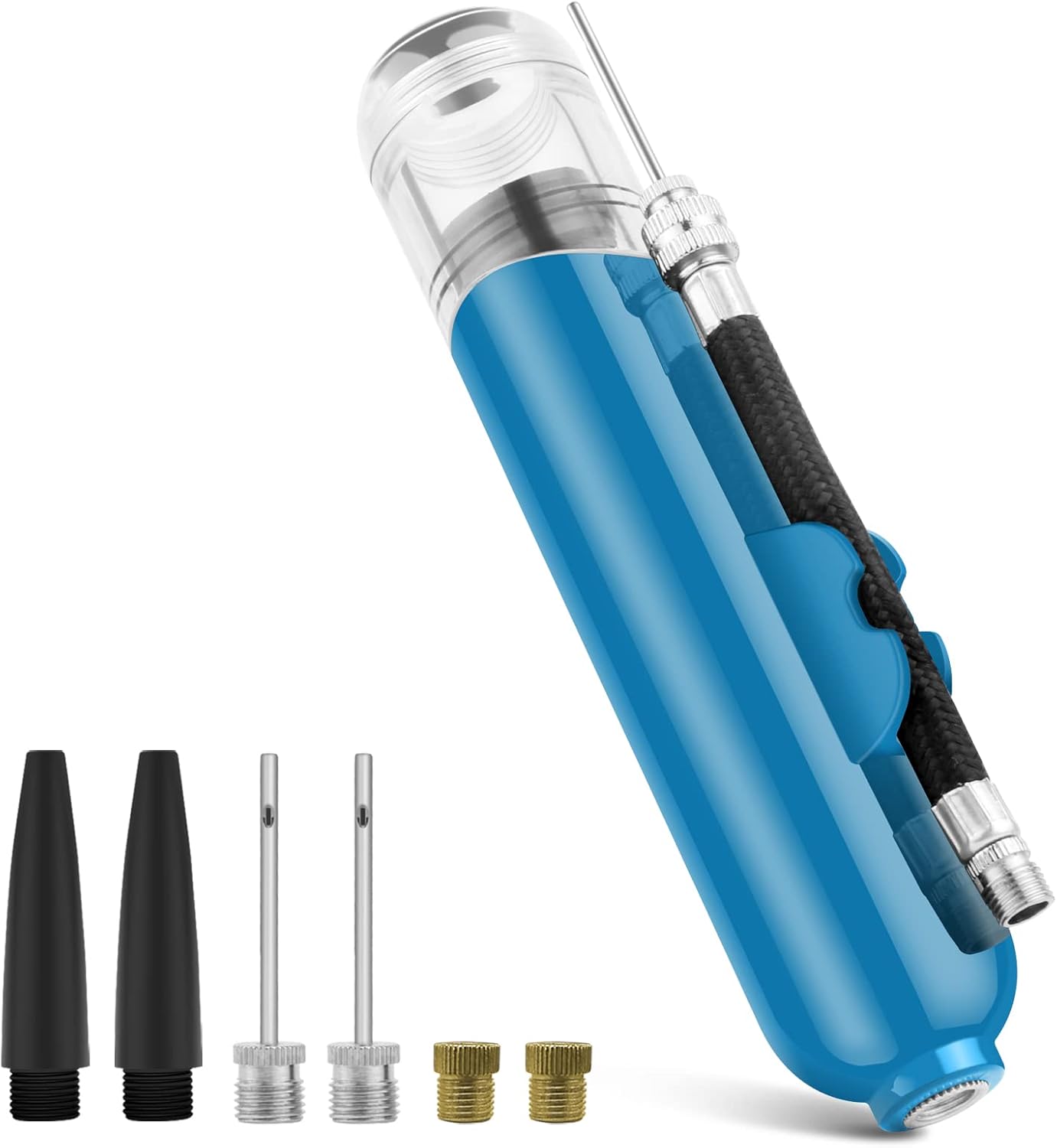 BROTOU Ball Pump, Dual Action Inflate Air Pump with 3 Needles and 2 Nozzles for Soccer Ball, Basketball, Volleyball, Balloons, Bikes