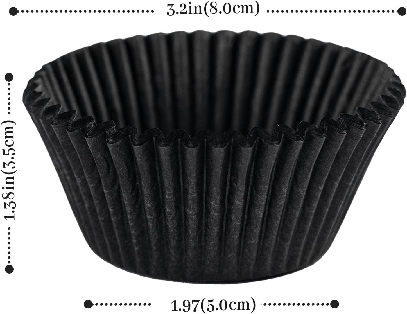 Bake Choice 200pcs Standard Black cupcake liners for baking,food grade cupcake wrappers,greaseproof parchment muffin liners for martin luther king jr day decorations