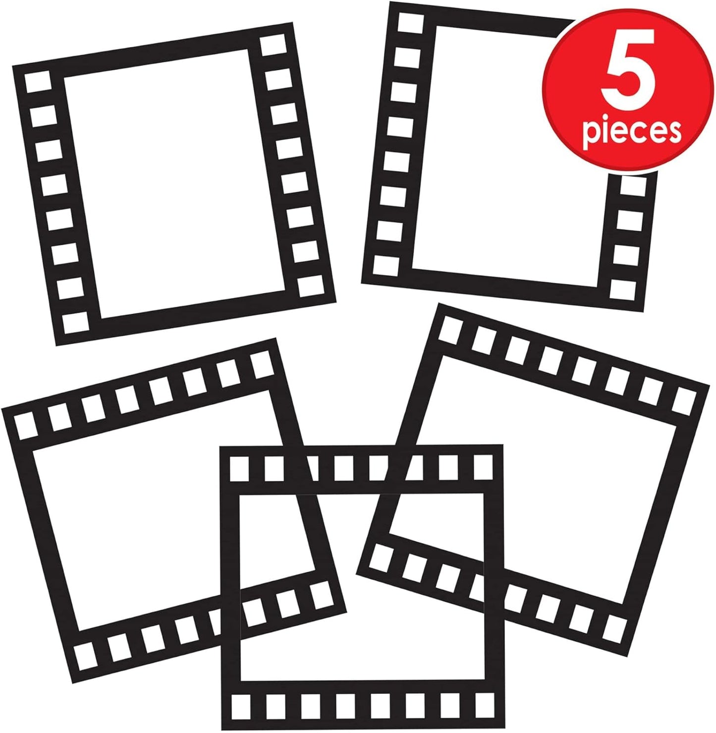 Beistle Black 5 Piece Filmstrip Photo Fun Frames, 12"