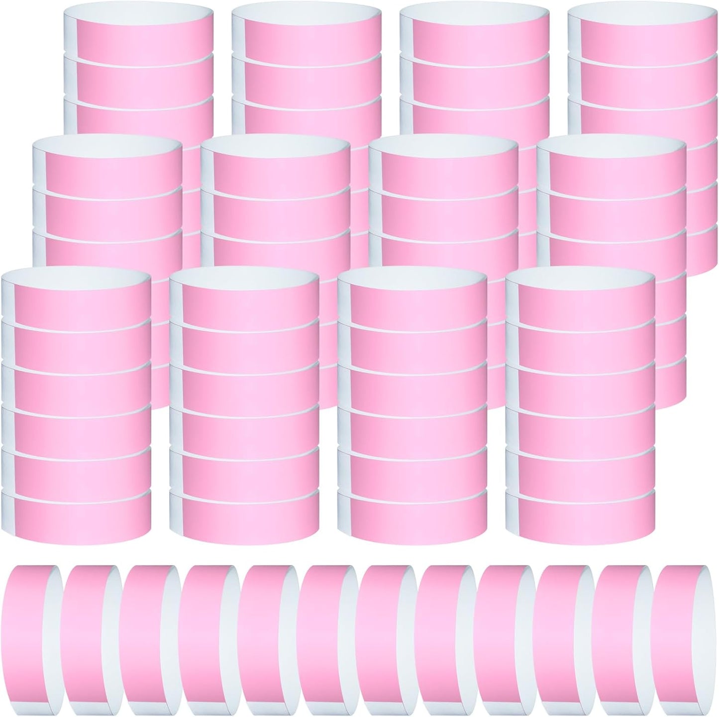 1200 Pcs Plastic Paper Wristbands for Events Neon Color Wrist Bands Concert Identification Wristbands Paper Bracelets Wristbands Party Hand Bands (Multicolor)