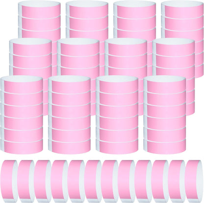 1200 Pcs Plastic Paper Wristbands for Events Neon Color Wrist Bands Concert Identification Wristbands Paper Bracelets Wristbands Party Hand Bands (Multicolor)