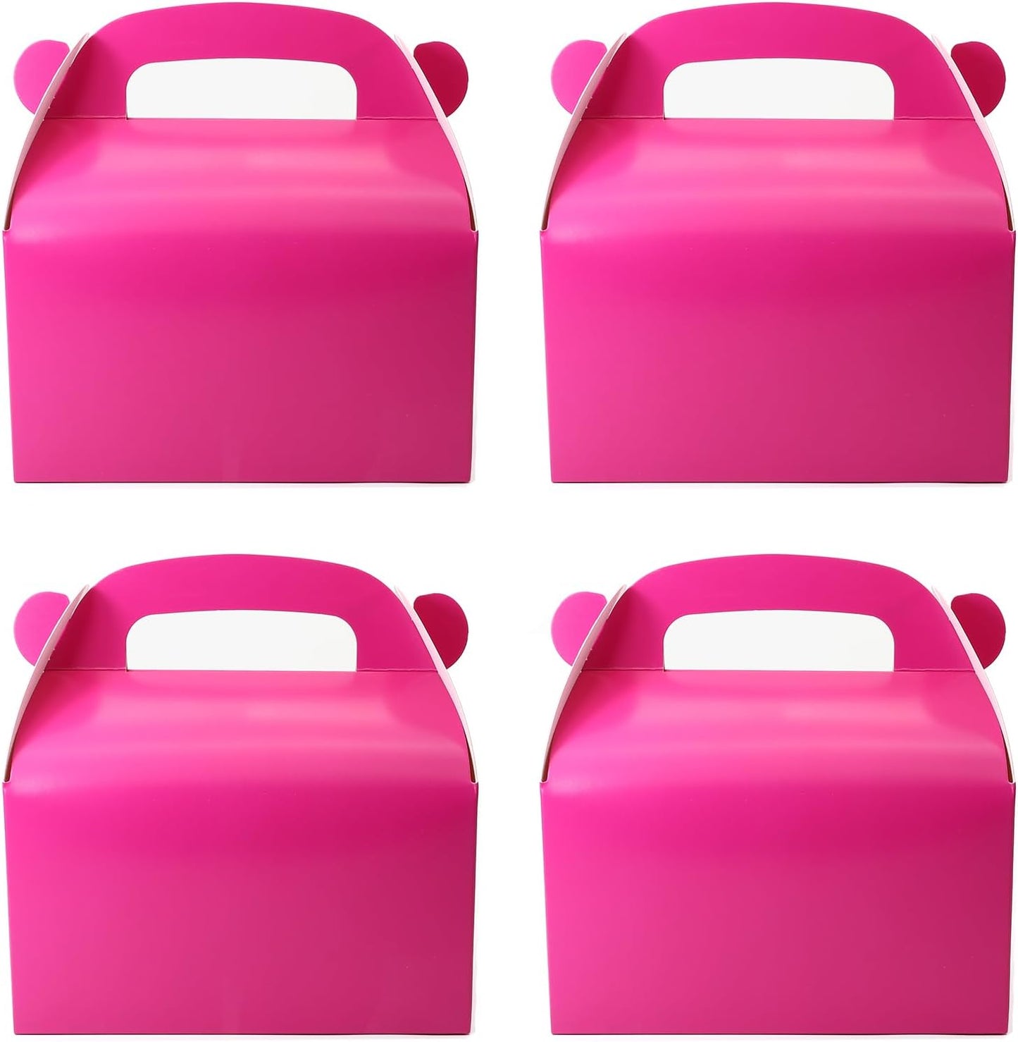 30-Pack Yellow Party Favor Treat Boxes, Goodie Candy Box, Gable Paper Gift Boxes with Handles Perfect for Construction and Chic Yellow Submarine Party Decoration Supplies