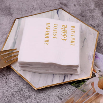 Funny Cocktail Napkins 100Pcs Funny Quotes Saying Disposable Paper Party Napkins 4.5 x 4.5 Two-ply (I Feel Sorry For People Who Don’t Know Us Napkins)