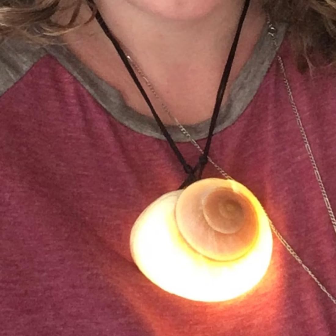 Sea Snail Shell Cosplay Costume Necklace Natural Conch Shell Glowing Necklace