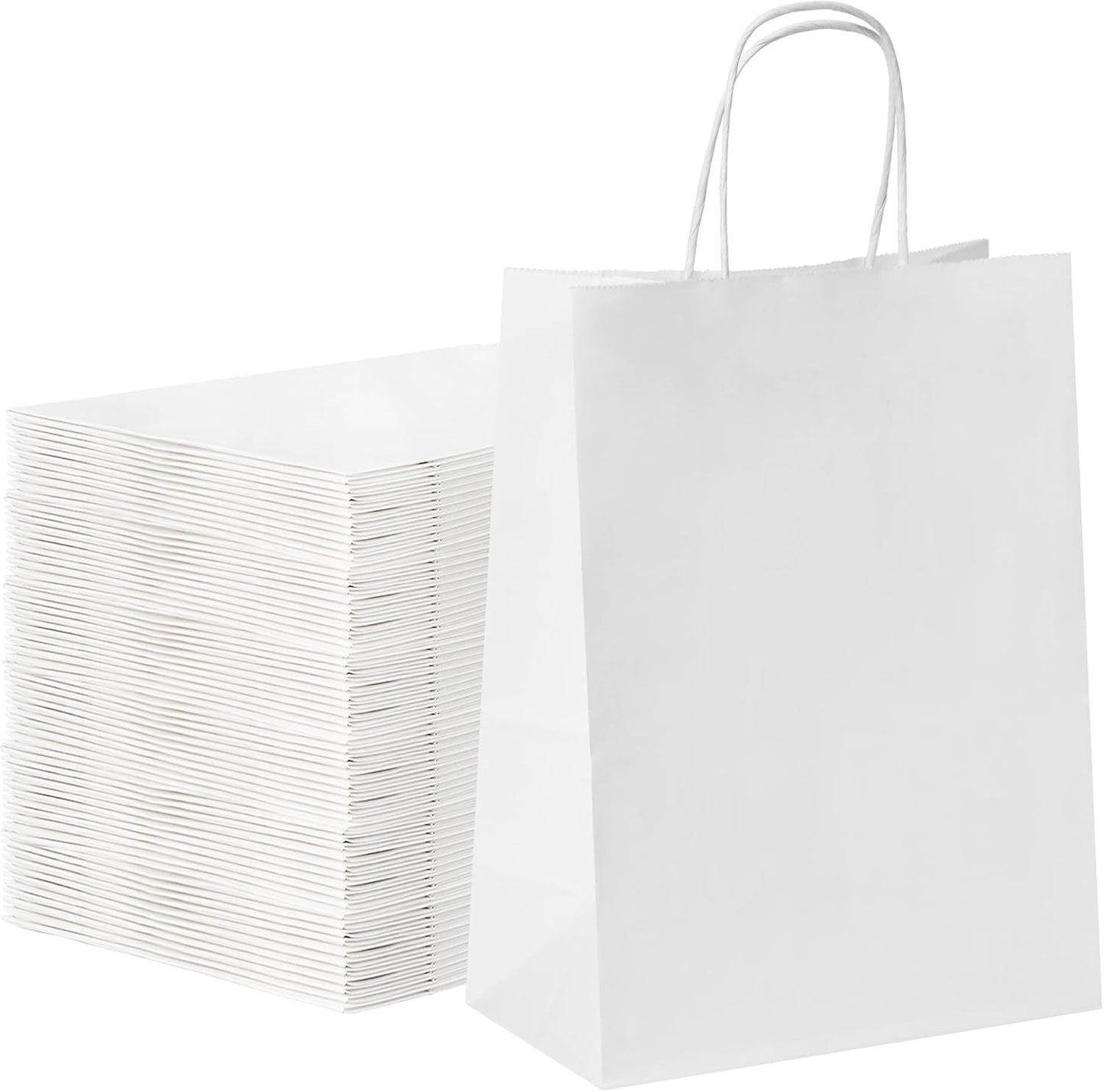 YEEHAW 24 Pack Small Gift Bags 5.8"×3.2"×8.25" Kraft Paper Bags with Handles, Party Favor Bags Bulk for Kids Birthday, Baby Shower, Crafts, Wedding, Party (6 Colors)