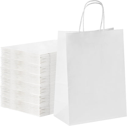 YEEHAW 24 Pack Small Gift Bags 5.8"×3.2"×8.25" Kraft Paper Bags with Handles, Party Favor Bags Bulk for Kids Birthday, Baby Shower, Crafts, Wedding, Party (6 Colors)