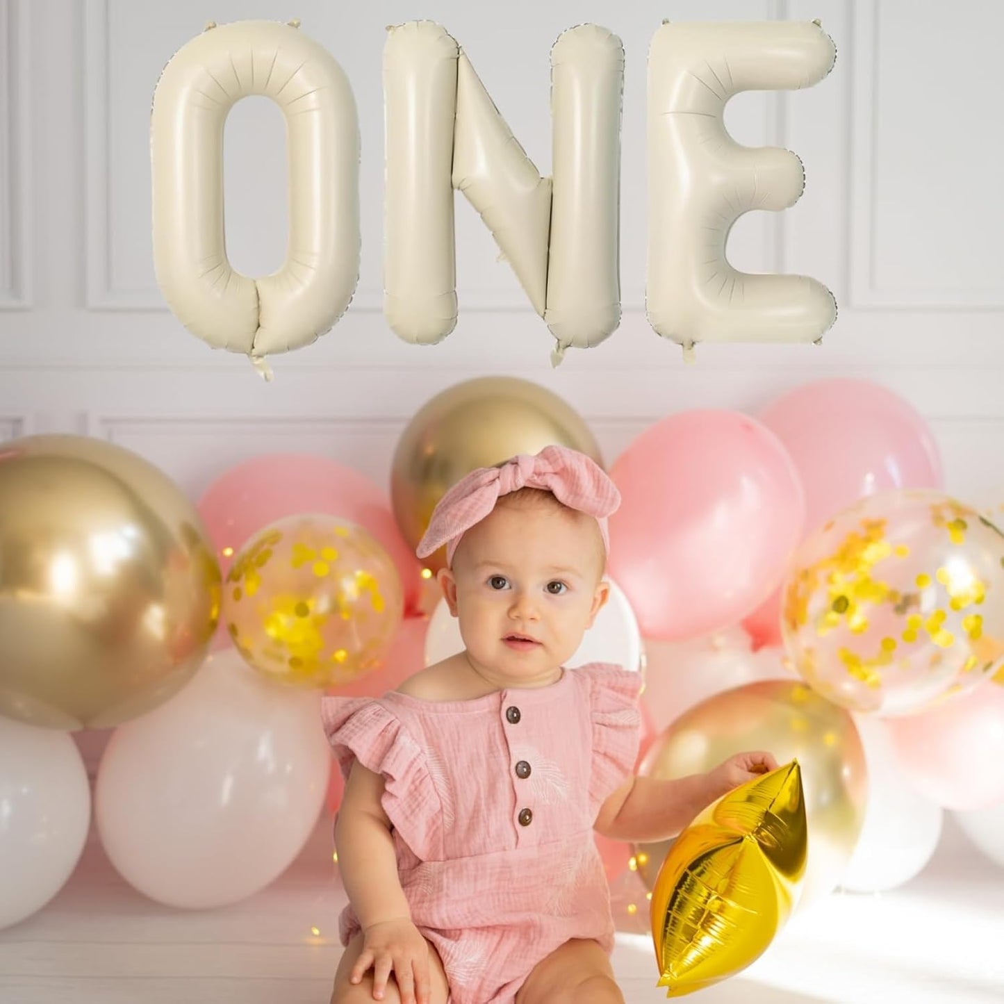 Cream Letter A Balloons,40 Inch Balloons Letter A Mylar Helium Large A Balloon for Birthday Party Anniversary Decorations