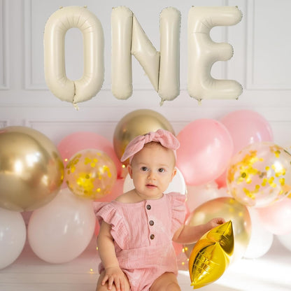 Cream Letter A Balloons,40 Inch Balloons Letter A Mylar Helium Large A Balloon for Birthday Party Anniversary Decorations