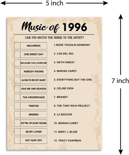 QUPT 40th Birthday Party Games, Movies in 1986 Games, Birthday Party Supplies for Adults, Fun 1986s Party Game，Pack of 30 Cards