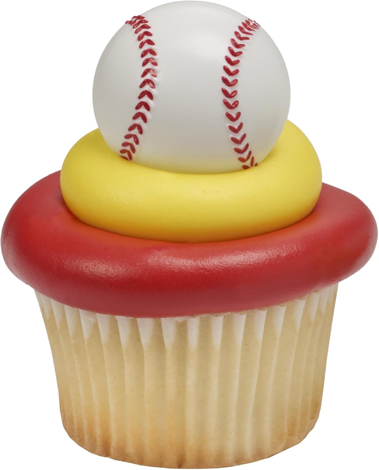 DecoPac Baseball Rings, Cupcake Decorations, Baseball Cupcake Toppers, Food Safe – 24 Pack