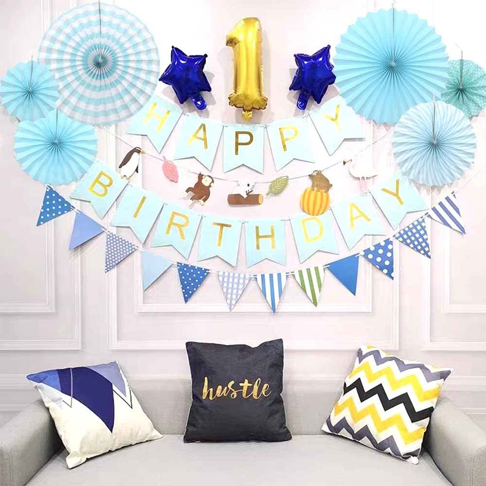 Hocansen 6PCS Paper Fan Garland Paper Fans Party Decorations 8/12/16in Hanging Papers Fans Set Round Papers Fans Pattern Garland for Birthday, Wedding (ZS/Pink)