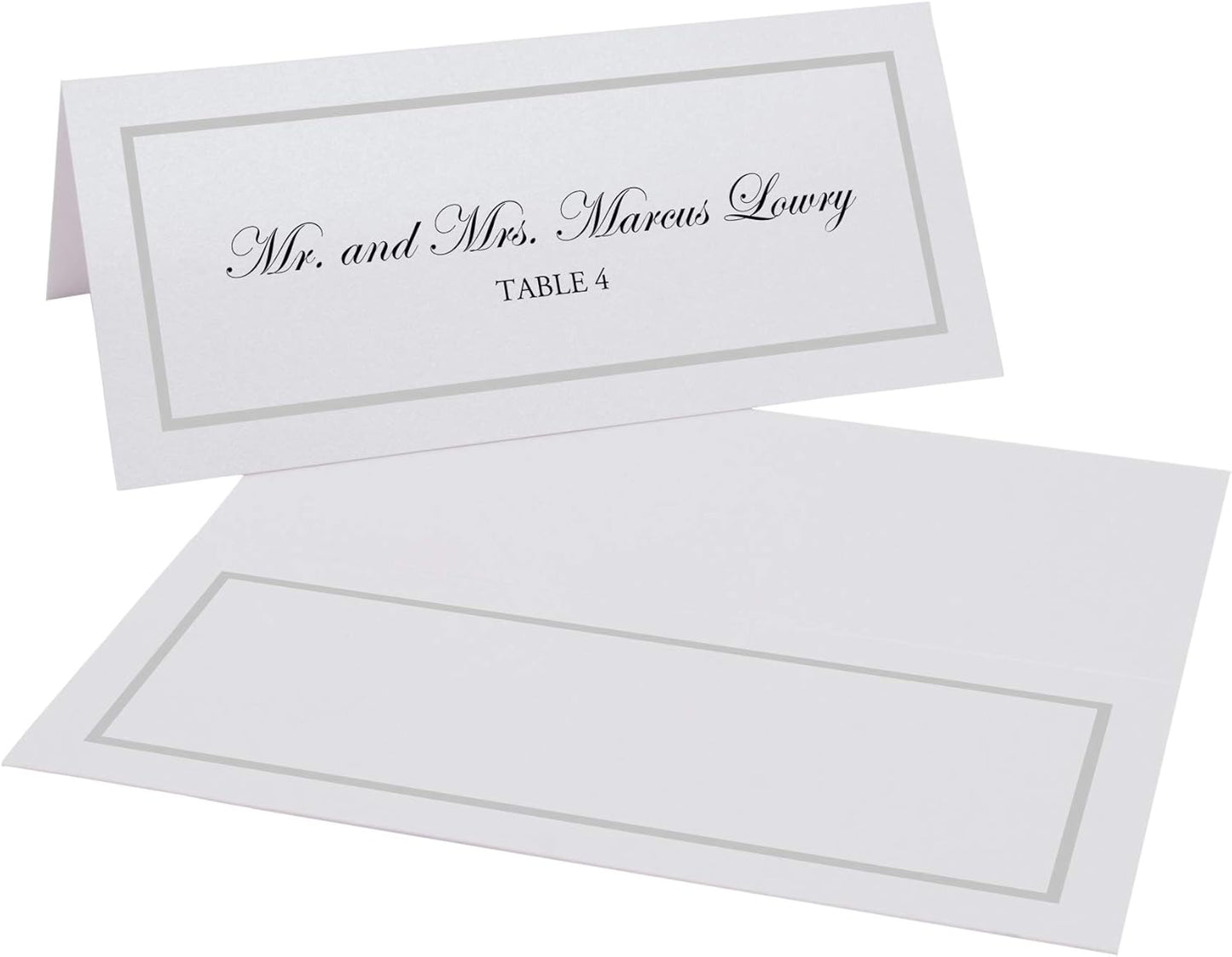 Single Line Border Printable Place Cards, Gold (Choose Color), Set of 60 (10 Sheets), Laser & Inkjet Printers - Wedding, Party, Dinner, and Special Events - Made in the USA