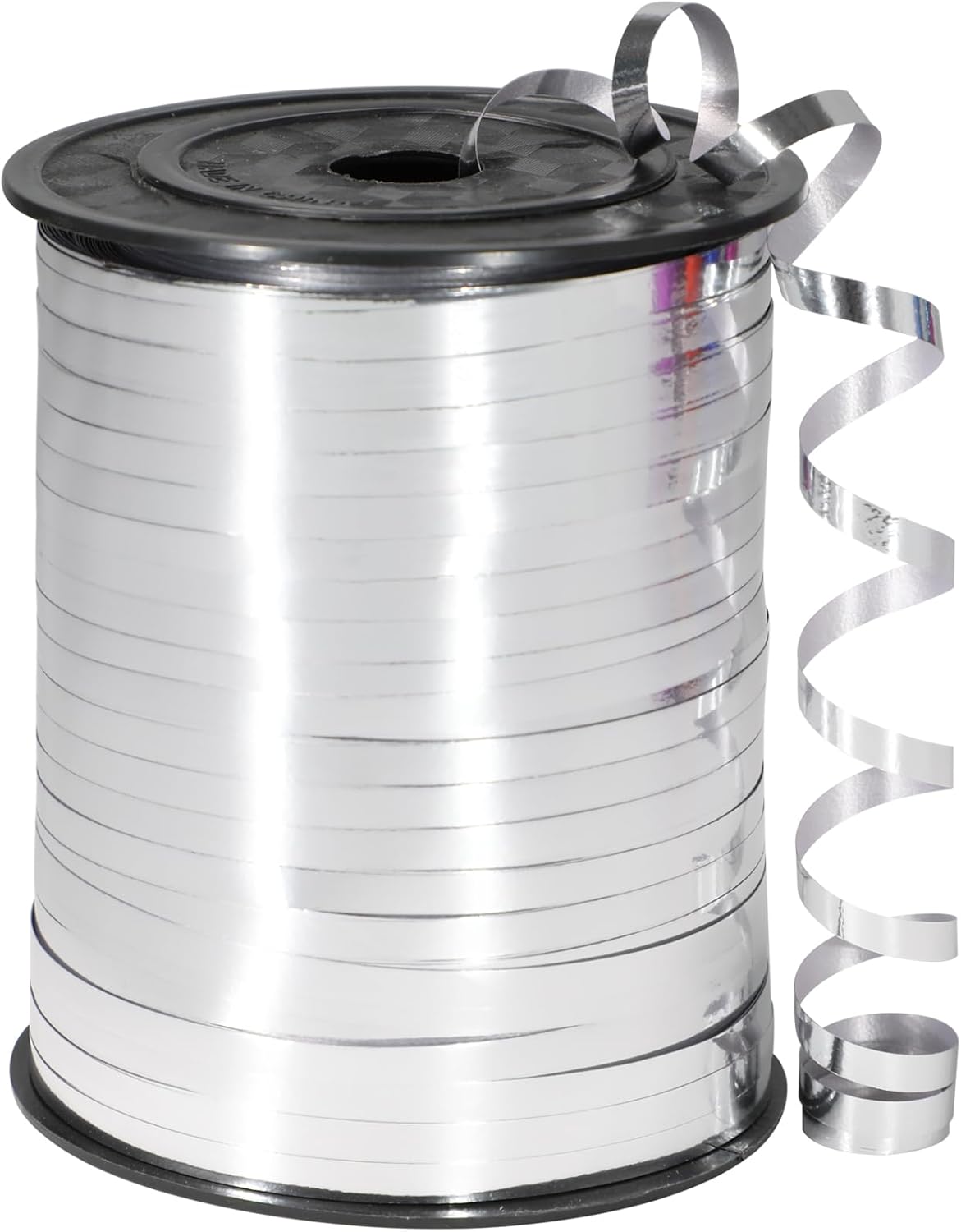 Silver Ribbon, 500 Yard Premium Silver Curling Ribbon, Metallic Shiny Curling Ribbon for Gift Wrapping, Balloon Ribbon, Balloon String, Curly Ribbon, 3/16" Ribbon for Birthday, Christmas