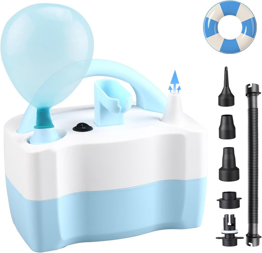 Electric Balloon Pump, 4-in-1 Balloon Inflator with Auto Deflate Function, Portable Air Filler Machine for All Latex & Foil Balloons, Fast Inflation & Quick Deflation for Party Decoration