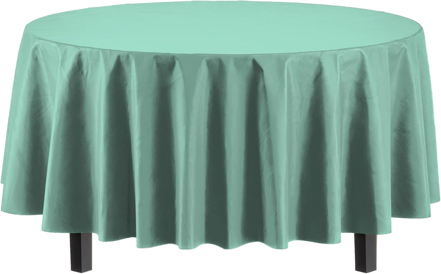 Exquisite Party Solids 6-Pack Premium Plastic Tablecloth 54in. x 108in. Rectangle Plastic Table Cover - Navy