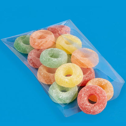 Zcintert Clear Cello Cellophane Treat Bags, 100 Pcs - 7.9" x 11" (2mils), Plastic Gift Bags for Candy, Party Favor, Cookies, Candies Packaging, with 4” Twist Ties