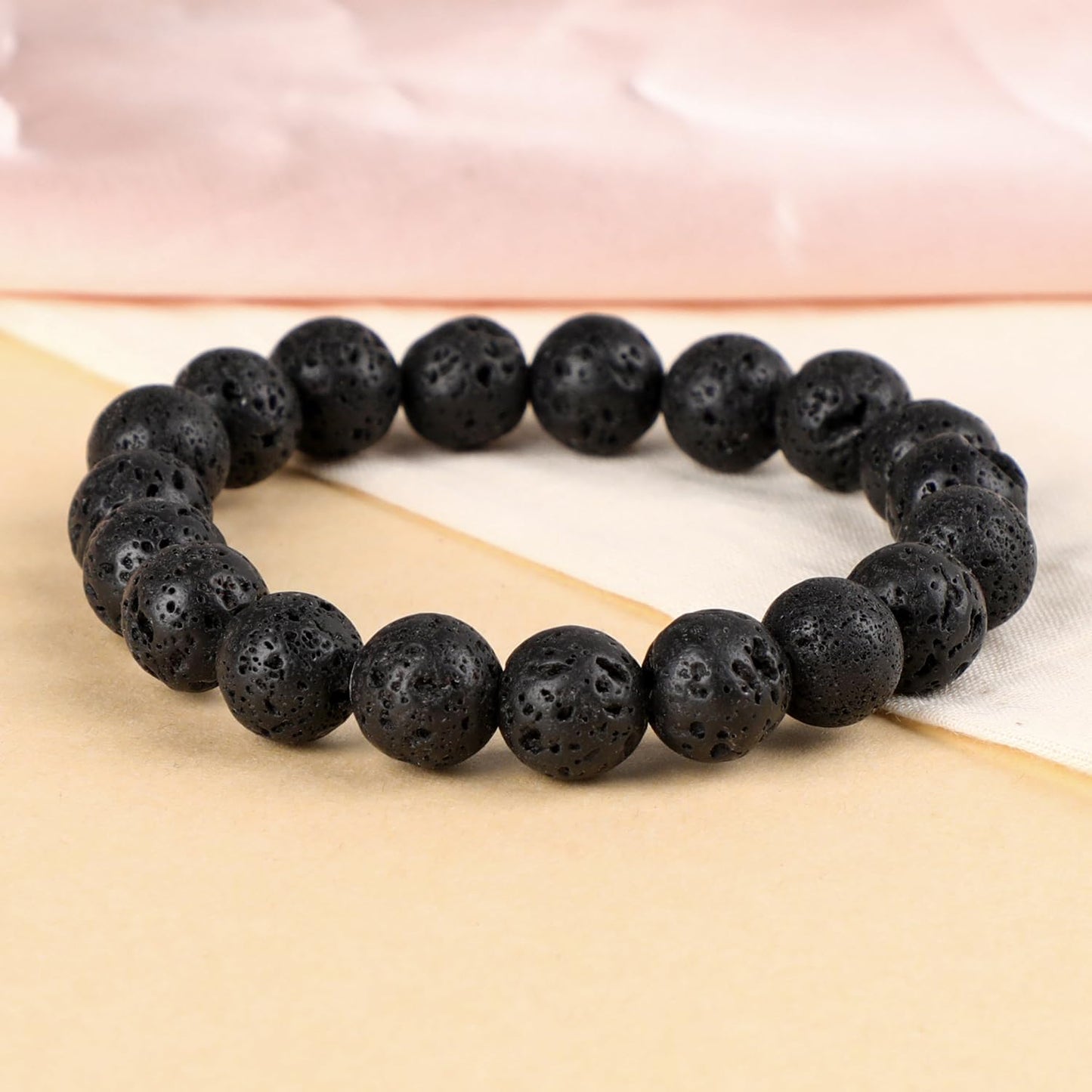LPBeads Handmade Natural Gemstone Stretch Elastic Bracelet Healing Crystal Round Stone Beads Jewelry Gifts for Women Men