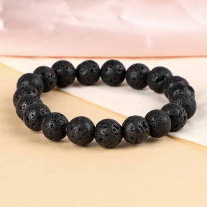 LPBeads Handmade Natural Gemstone Stretch Elastic Bracelet Healing Crystal Round Stone Beads Jewelry Gifts for Women Men