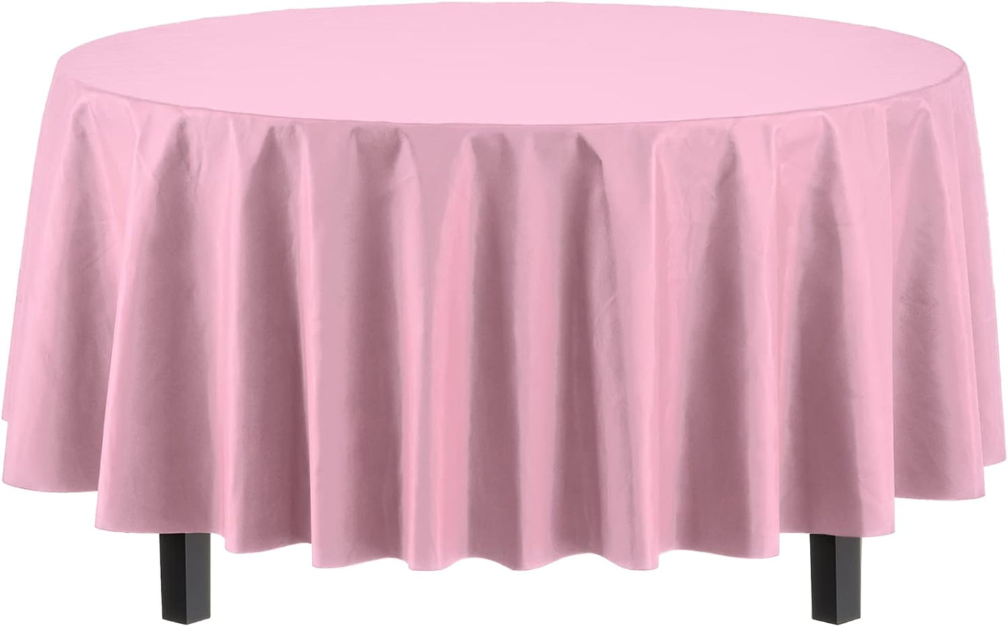 12-Pack Premium Plastic Tablecloth 54in. x 108in. Rectangle Table Cover - Dark Blue - Colors B