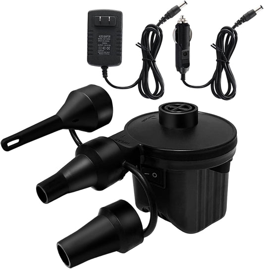 Newpol Inflatable Bed Pump, Electric Air Pump(100 Gallon/Min) for Air Mattress Beds, Inflatable Swimming Pools, Swimming Ring（AC110-240V/DC12V）