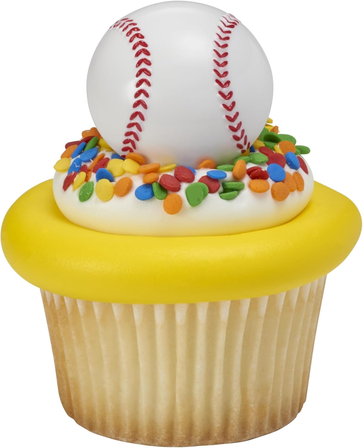 DecoPac Baseball Rings, Cupcake Decorations, Baseball Cupcake Toppers, Food Safe – 24 Pack