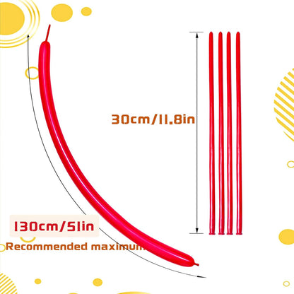 260 Balloons Clear, Thickening Long Balloons for Tying Arch, Twisting Latex Animals Magic Modeling Skinny Birthday Balloon for Kid‘s Party Wedding Decoartion Supply 100pcs