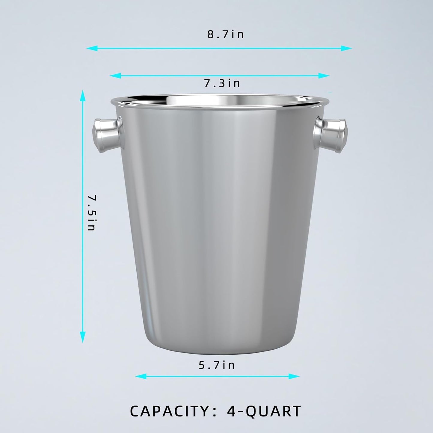 Champagne Bucke with Scoop Ice Bucket for Parties 2 Packs