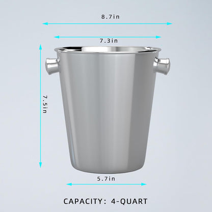 Champagne Bucke with Scoop Ice Bucket for Parties 2 Packs