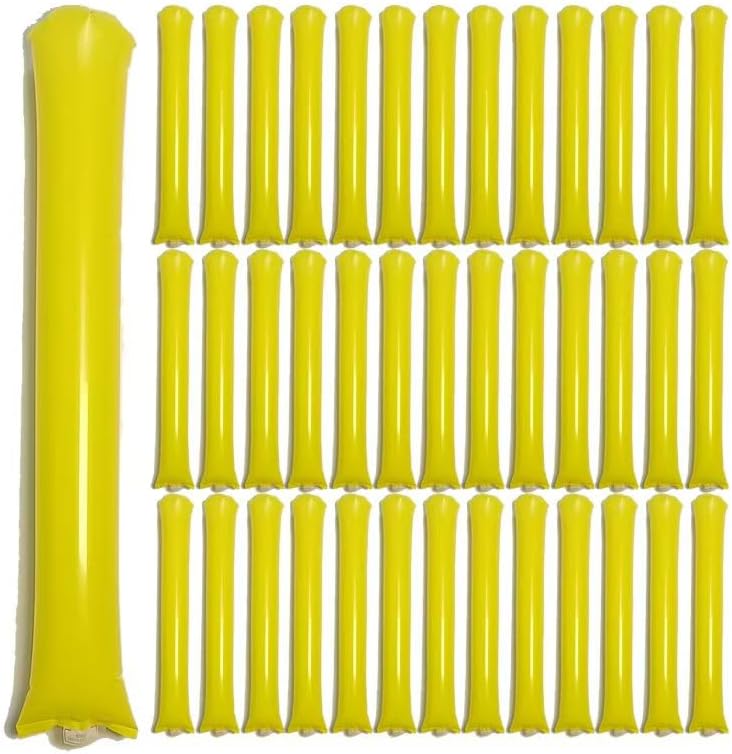 40pcs Round headTeam Spirit Boom Sticks Thunder Sticks Cheering Sticks Team Spirit Plastic Cheerleading Spirit Stick Clapper Inflatable Noise Maker Sports Supply (Glitter color)
