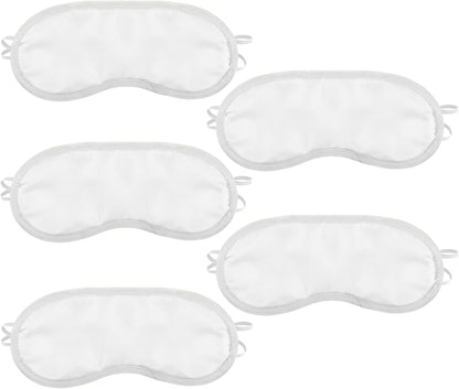 5 Pcs Eye Masks, Sleeping Mask Lightweight Shade Blindfold, Eye Covers for Sleeping Travel Sleep Party Games, Unisex (Black)